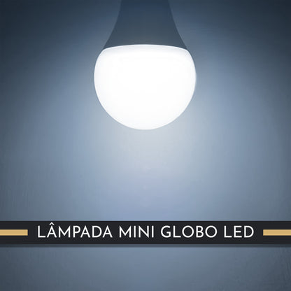Lâmpada Mini Globo LED 4,9w Luz Branca